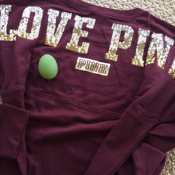 SALE‼️ New XS VS PINK bling crewneck top - Picture 2 of 3